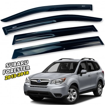 Дефлекторы окон Subaru Forester 2013-2018 накладные (DEFL) Q2